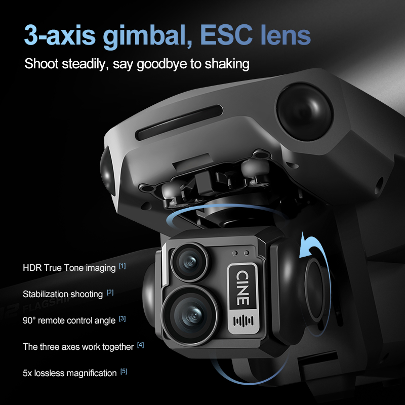 8K 3 Axis Gimbal Brushless 7.2 - огляд і ціна Drone Camera With Gimbal