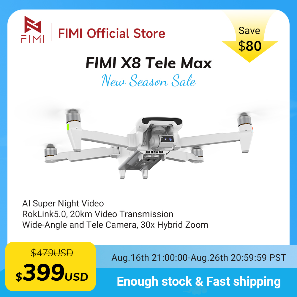 FIMI X8 Tele Max Drone 1/2-inc - огляд і ціна Drone Camera Wide Angle